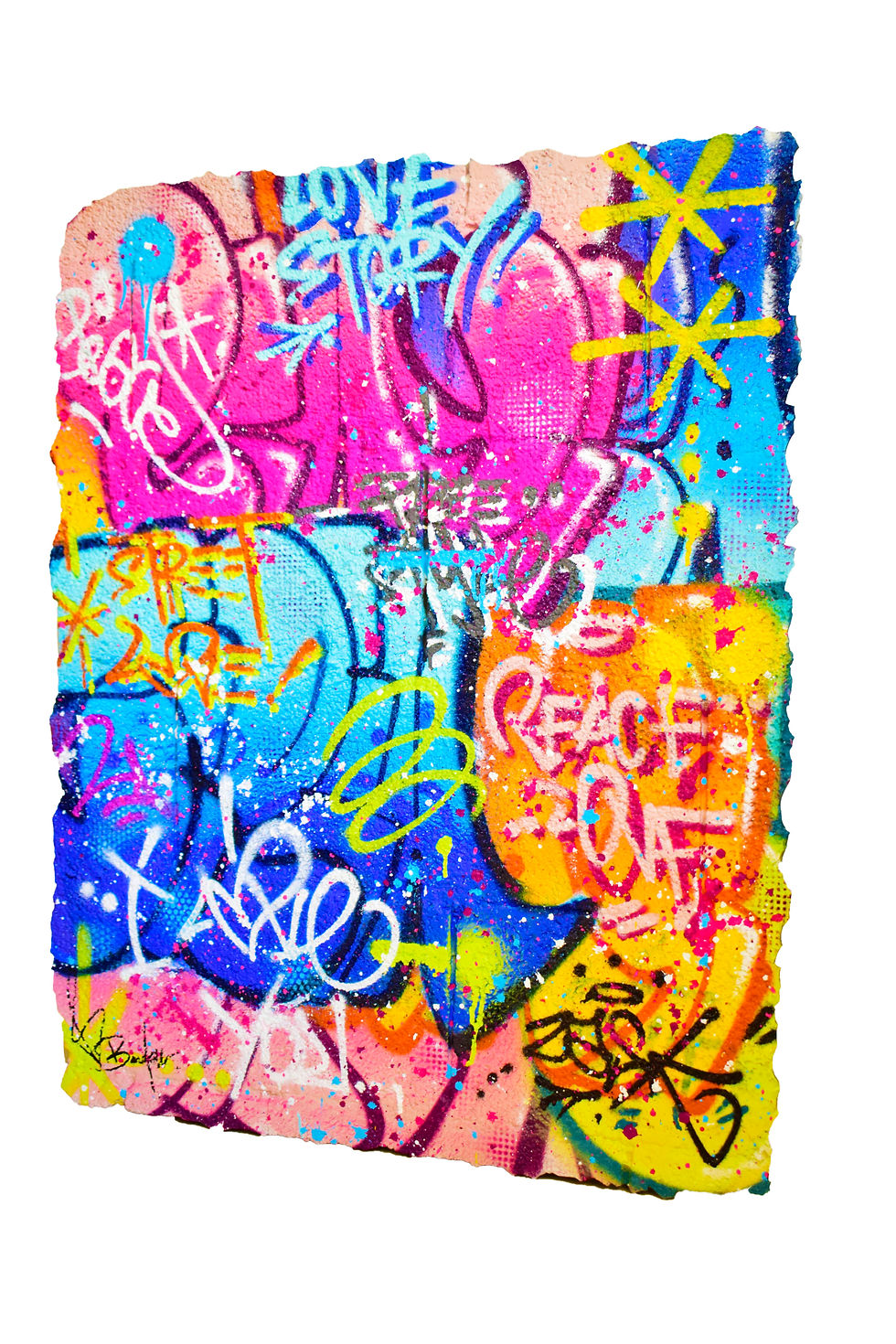 Miniaturbild: Peinture street art graffiti multicolore Tableau contemporain sur toile – The Street Is Beautiful, Vincent Bardou.