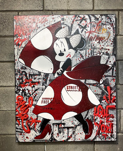 tableau minnie mouse pop art galerie d'art vincent bardou
