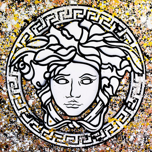 Versace Street Art Colorful Graffiti Painting - Medusa