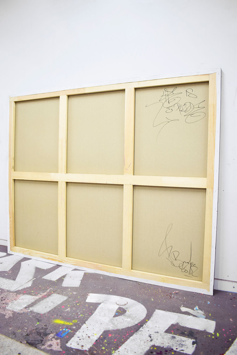 Miniature : Tableau graffiti art urbain multicolore XXL signé Vincent Bardou, mêlant peinture abstraite, street art coloré et pop art tag