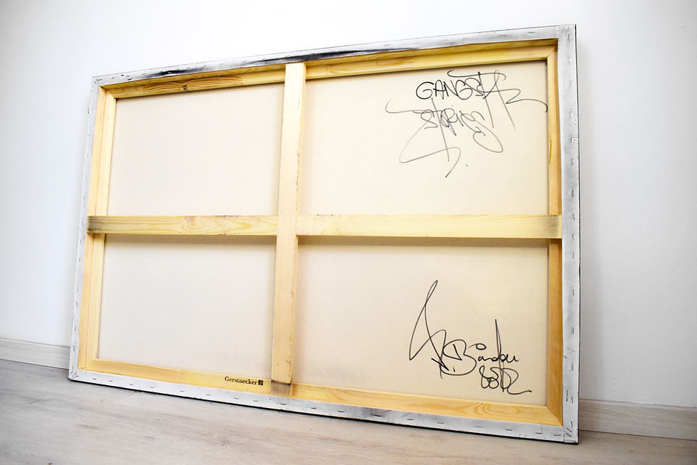 Thumbnail: Tableau gangster contemporain peinture graffiti pour décoration murale