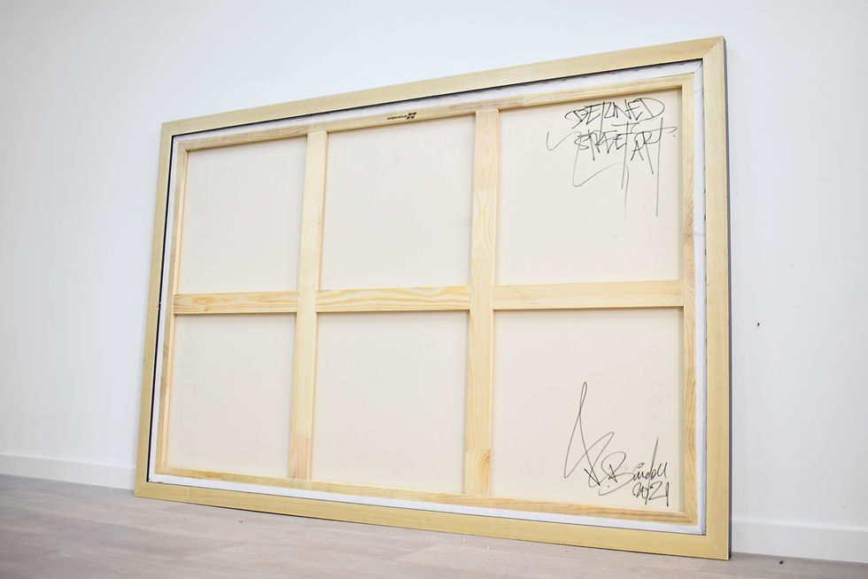 Miniatura: Tableau graffiti coloré "Detuned", art mural unique et décoratif de Vincent Bardou.