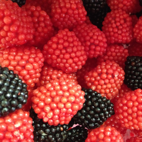 Red and Black Raspberry Gummi