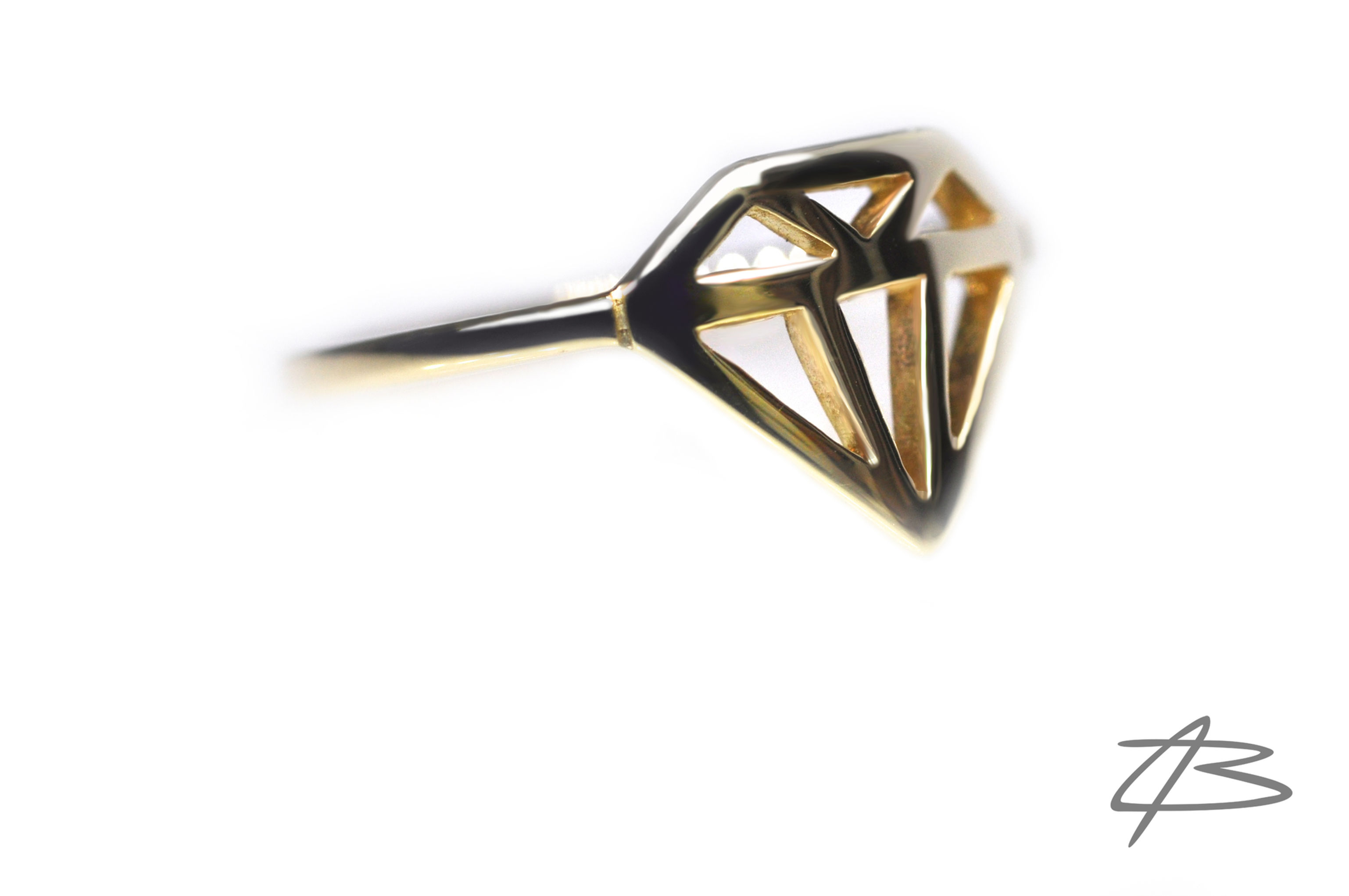 Limited Edition "Diamond" Ring i 14Kt Guld