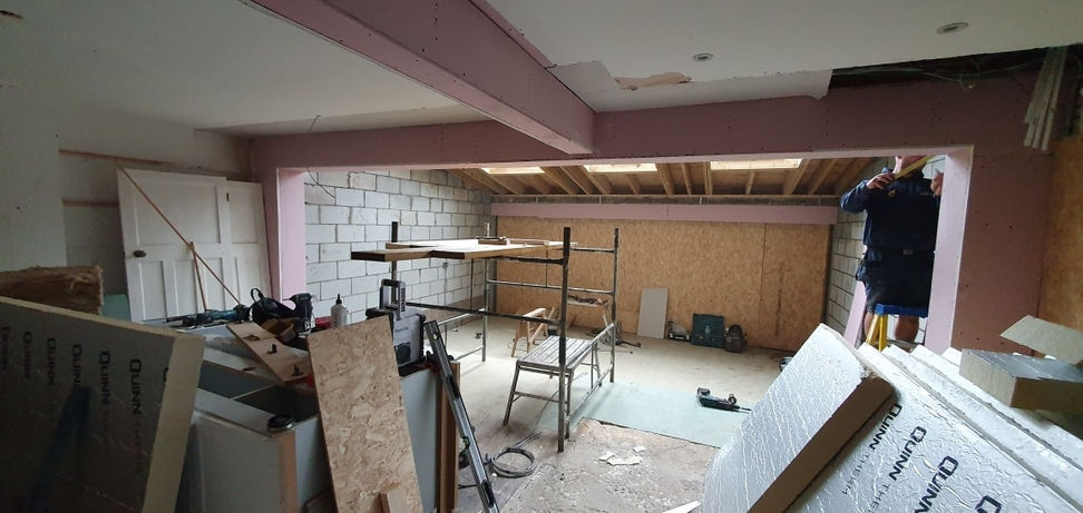 Extension building in progress indoor