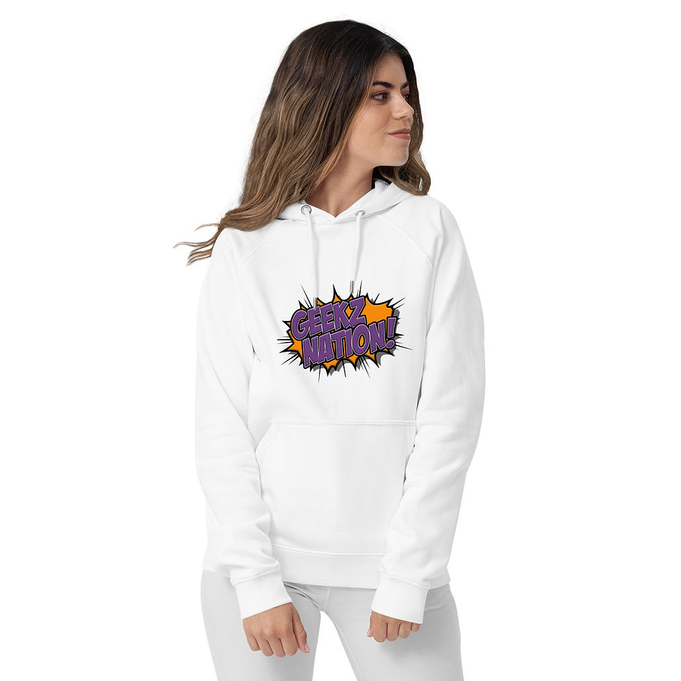 Thumbnail: Geekz Nation! Unisex eco raglan hoodie