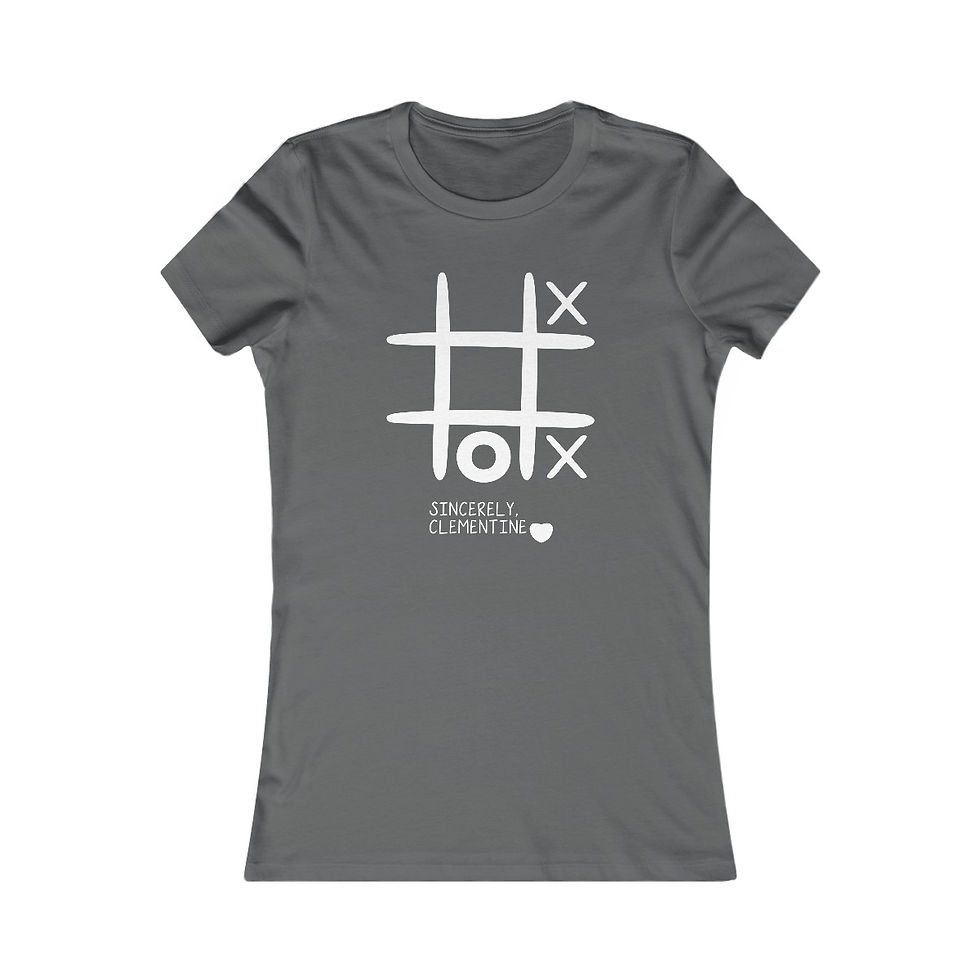 tic-tac-toe college school graphic tee t-shirt teen women