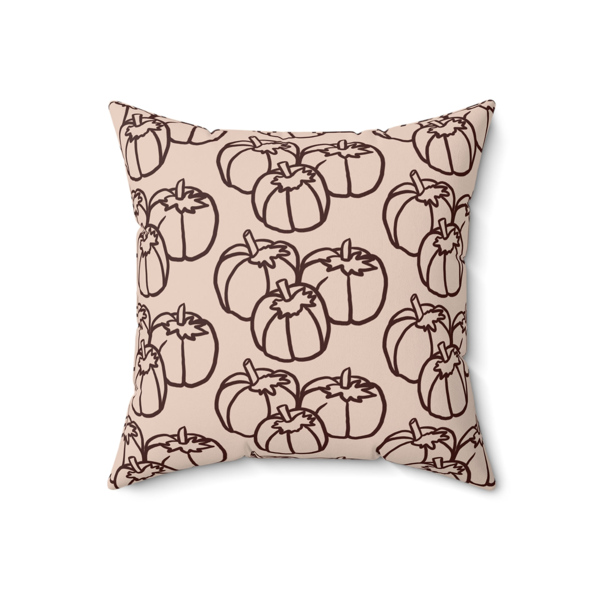 autumn Halloween pumpkins faux suede pillow