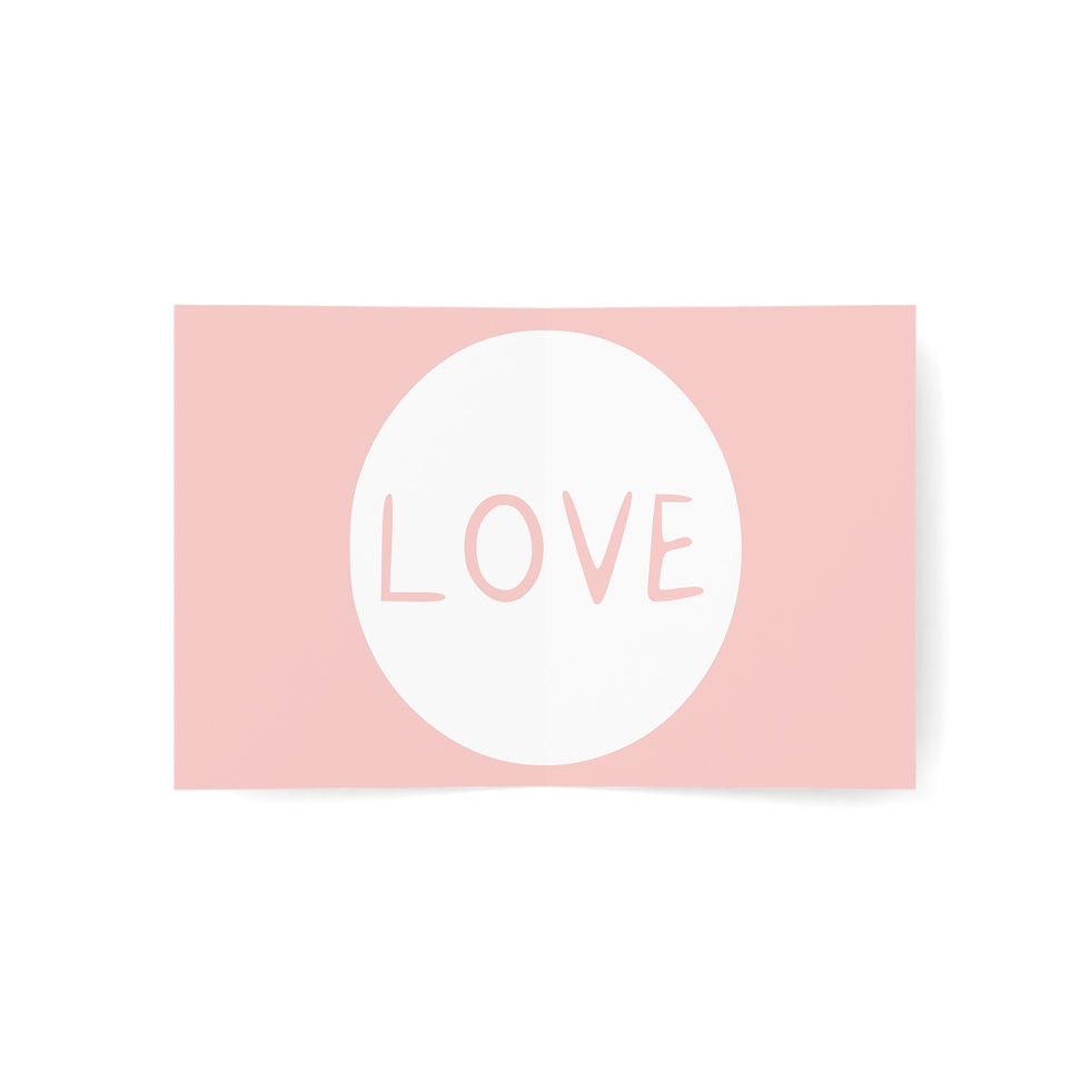 love hearts Valentine’s Day greeting card