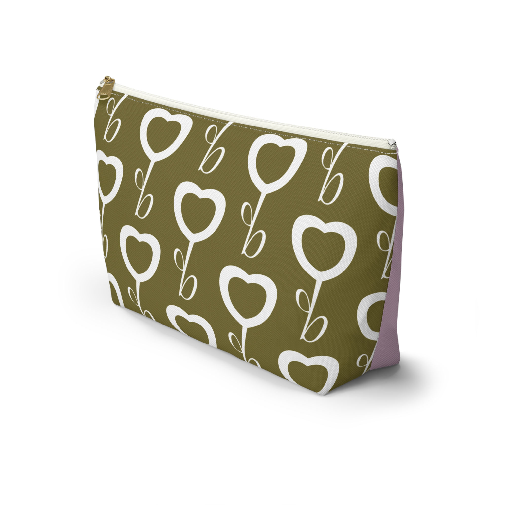 hearts flowers girl cosmetic makeup purse pouch teen women