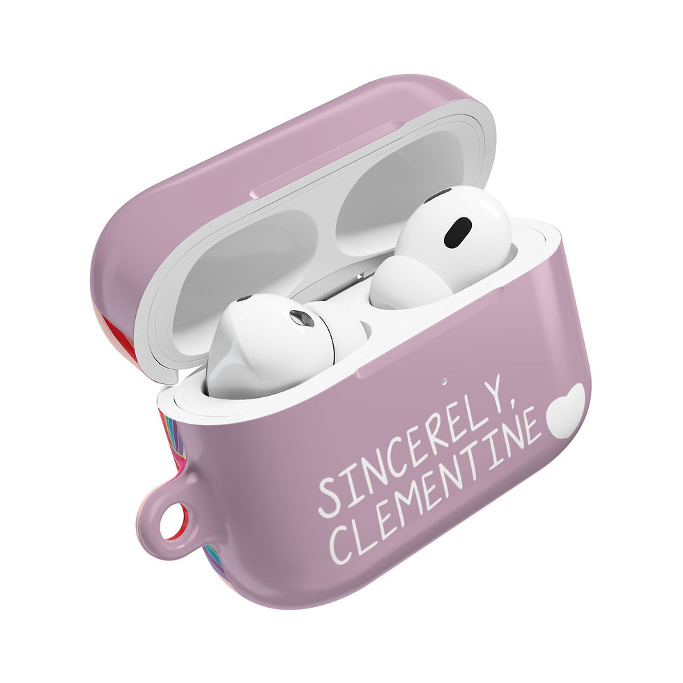 rainbow love pink purple AirPod case