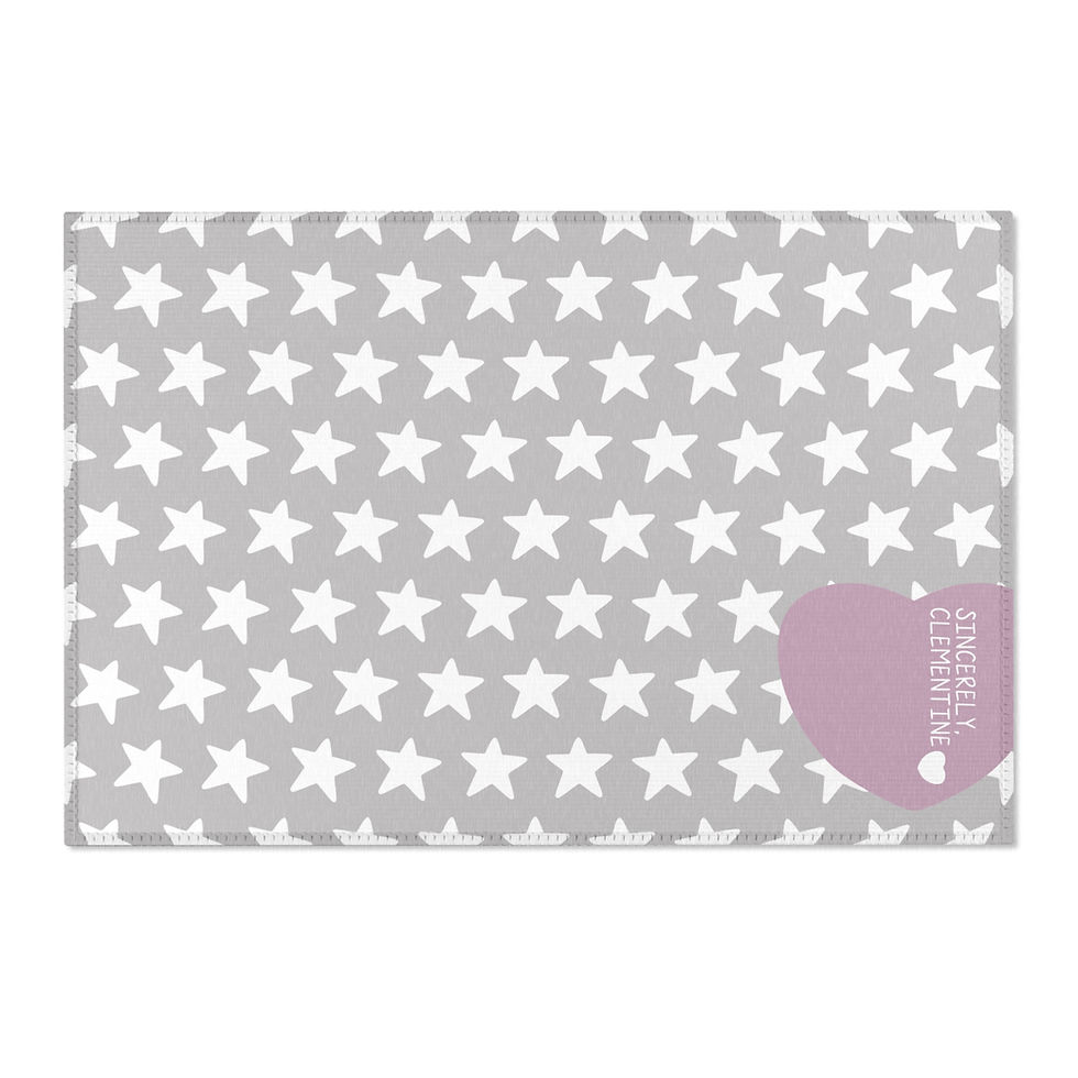 silver stars college dorm bedroom accent rug teen women