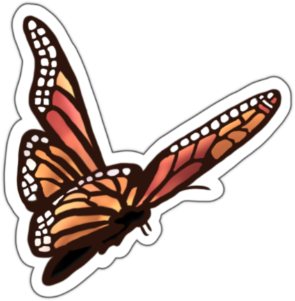 Monarch butterfly sticker