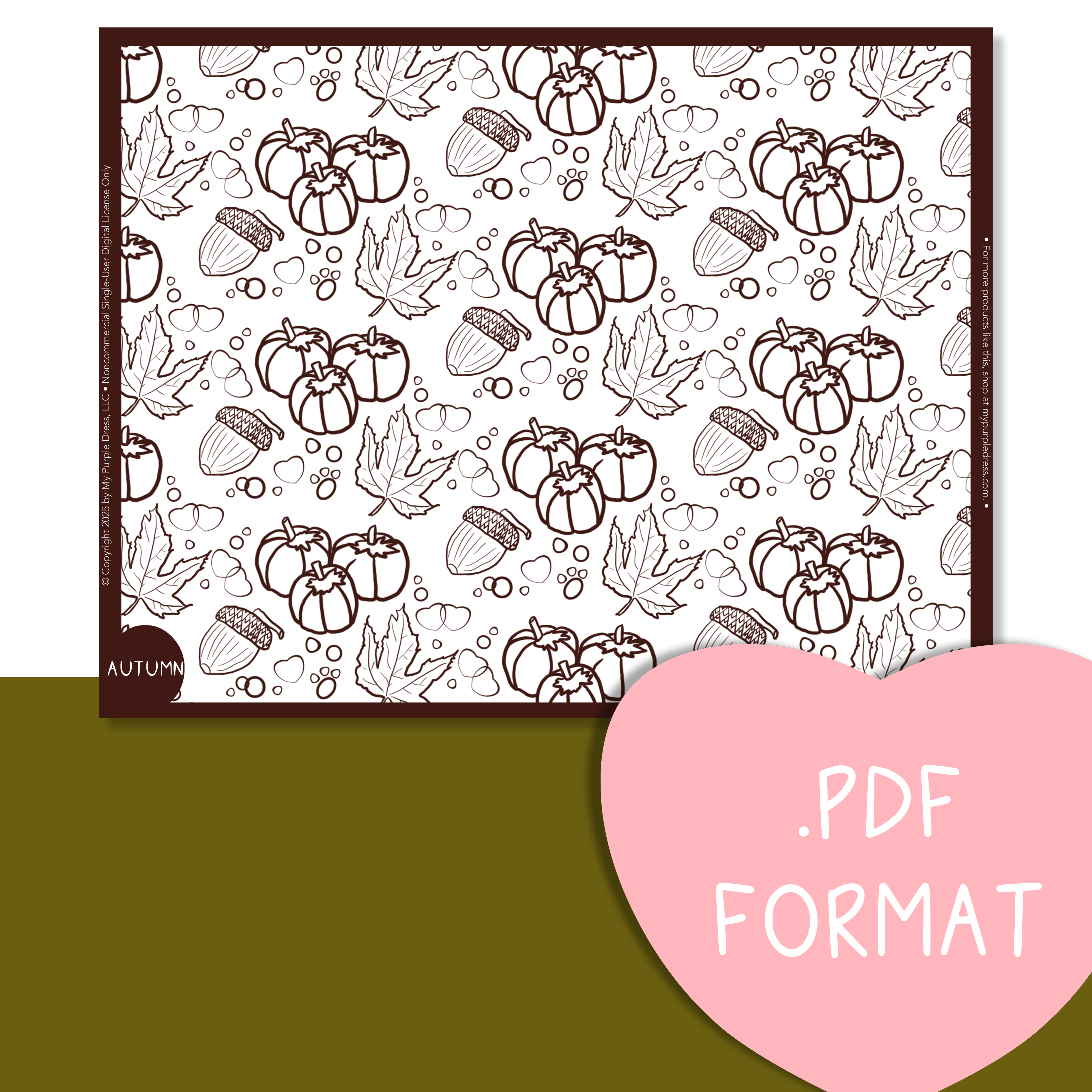 pumpkins Halloween autumn coloring book page