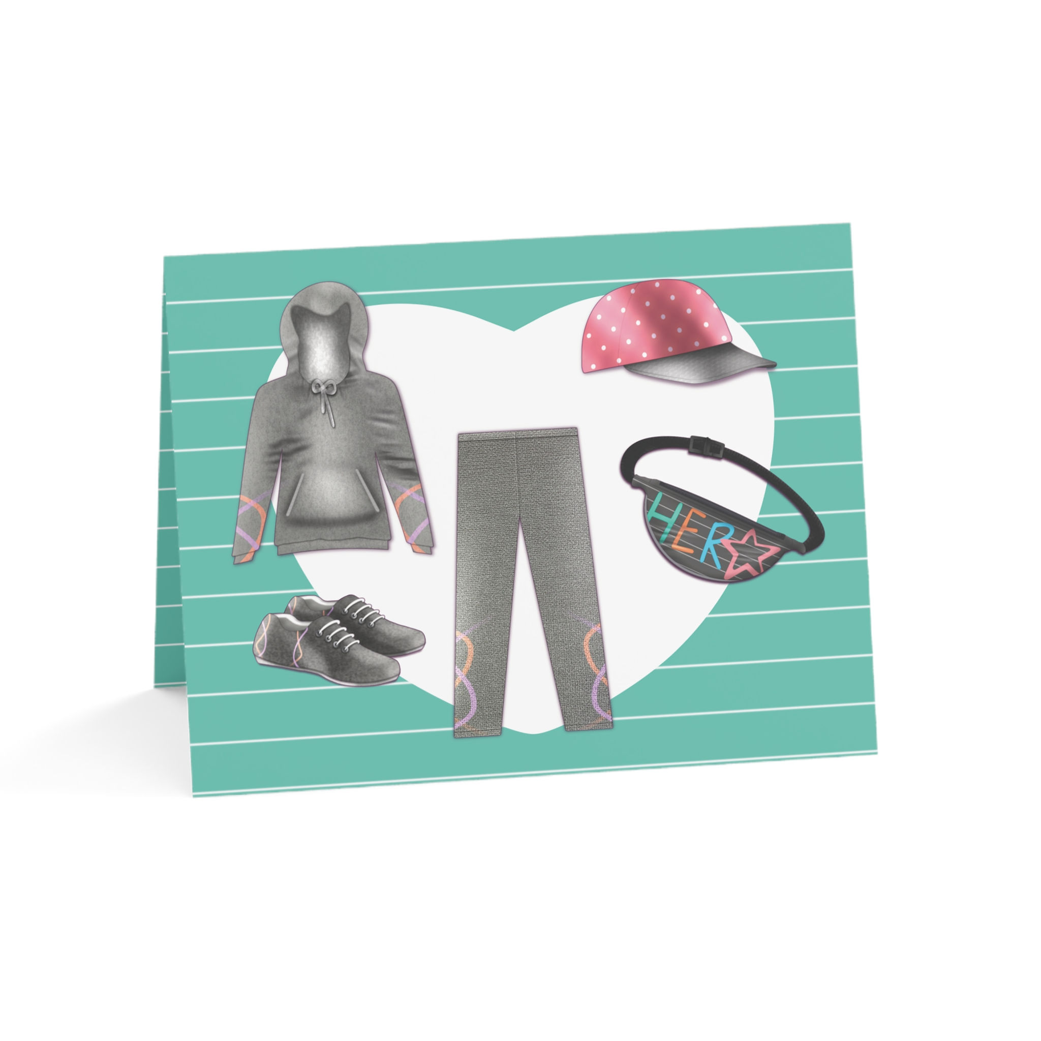 sporty fashion greeting card friendship teen women