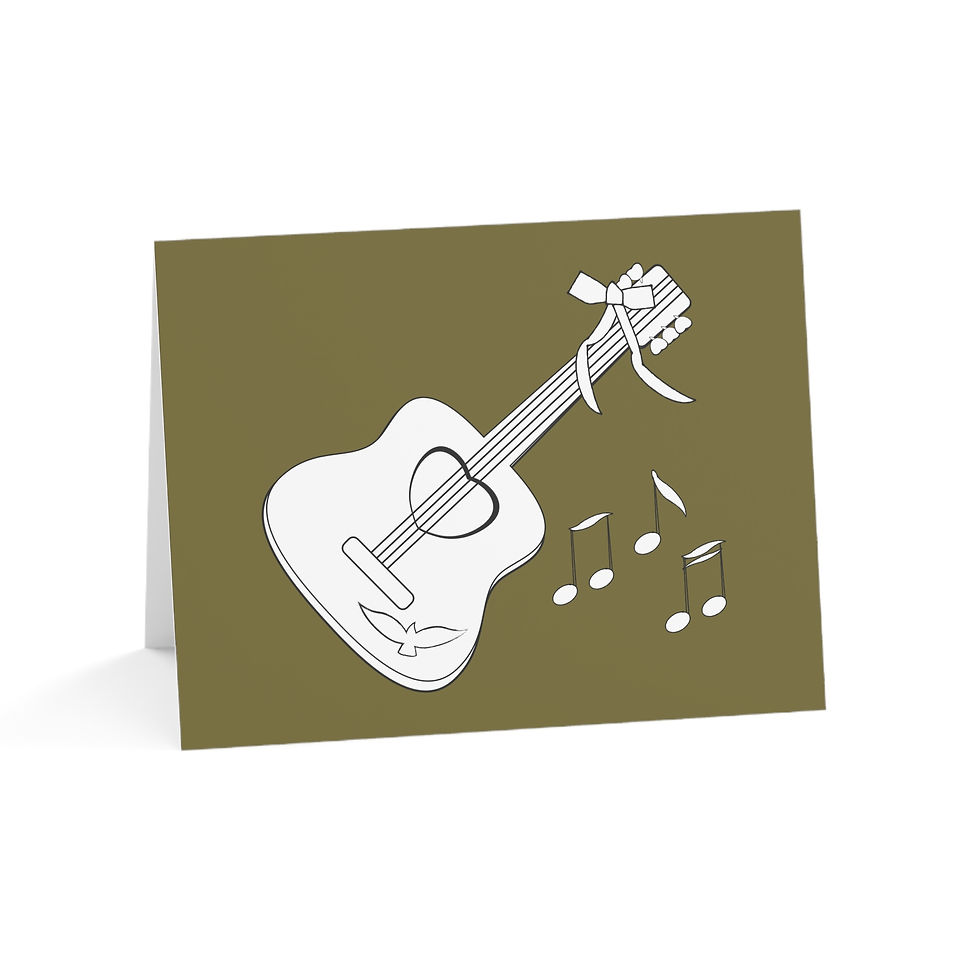 storybook fairy tale guitar music greeting card friendship encouragement love
