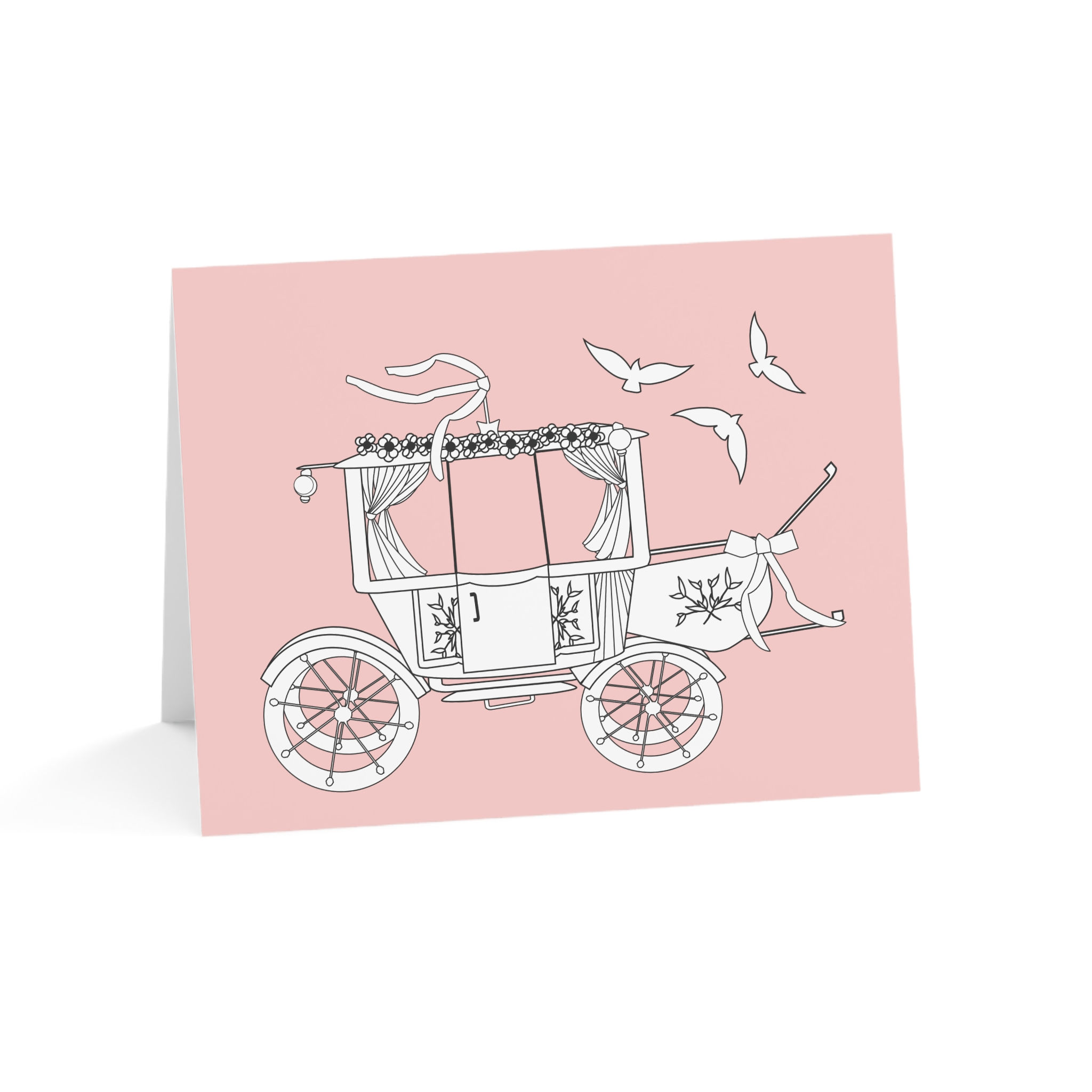 storybook fairy tale carriage greeting card wedding friendship encouragement love