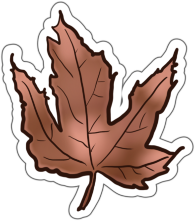 autumn leaf sticker