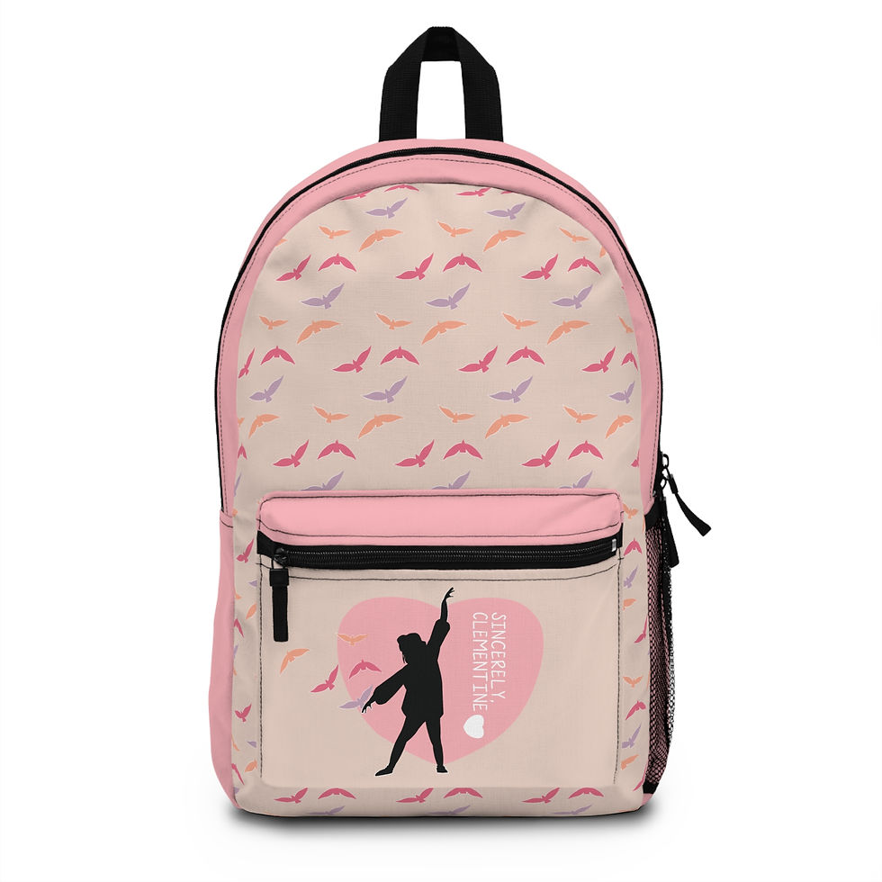 doves pink college campus school backpack teen women