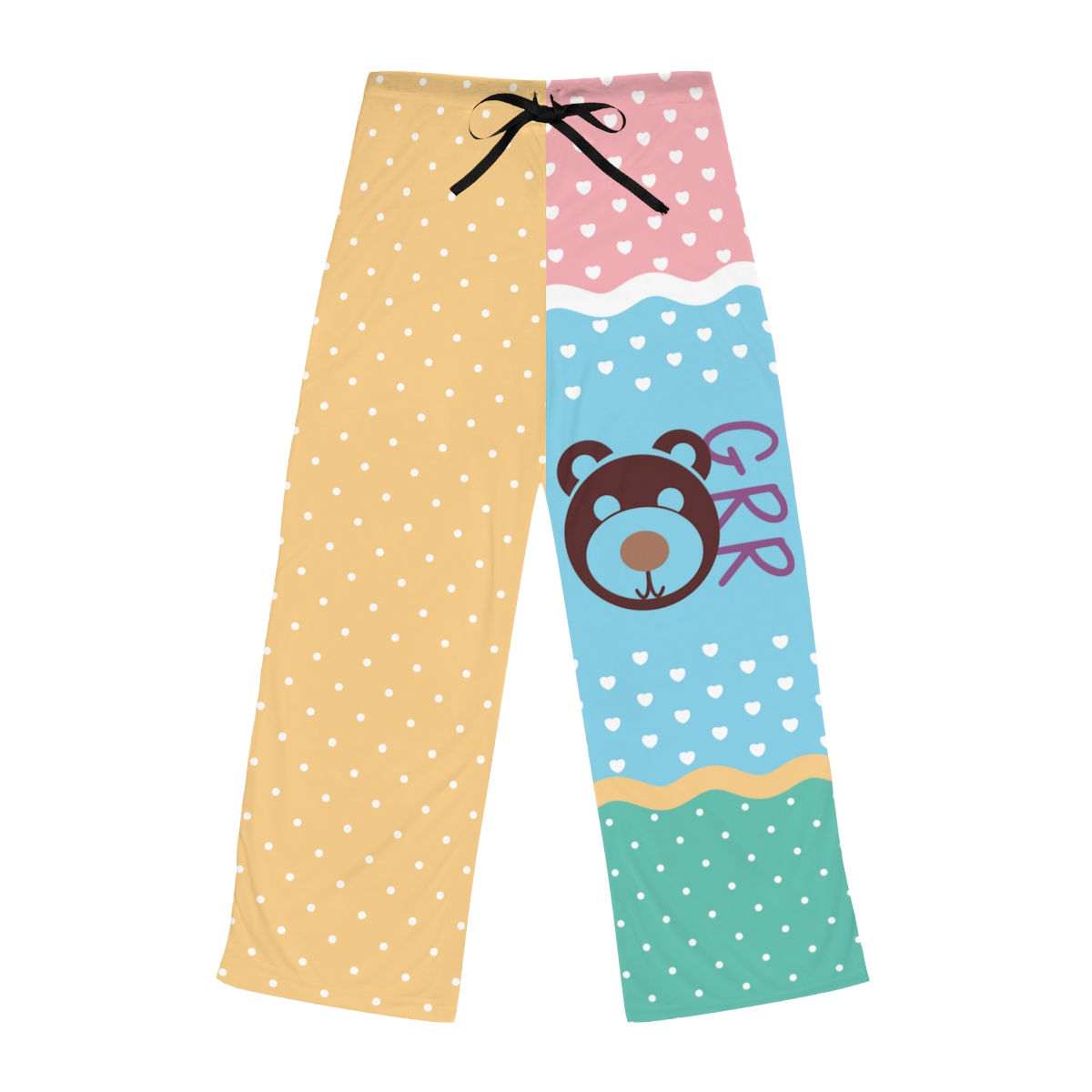cute bear pajama pants college campus dorm bedroom teen women