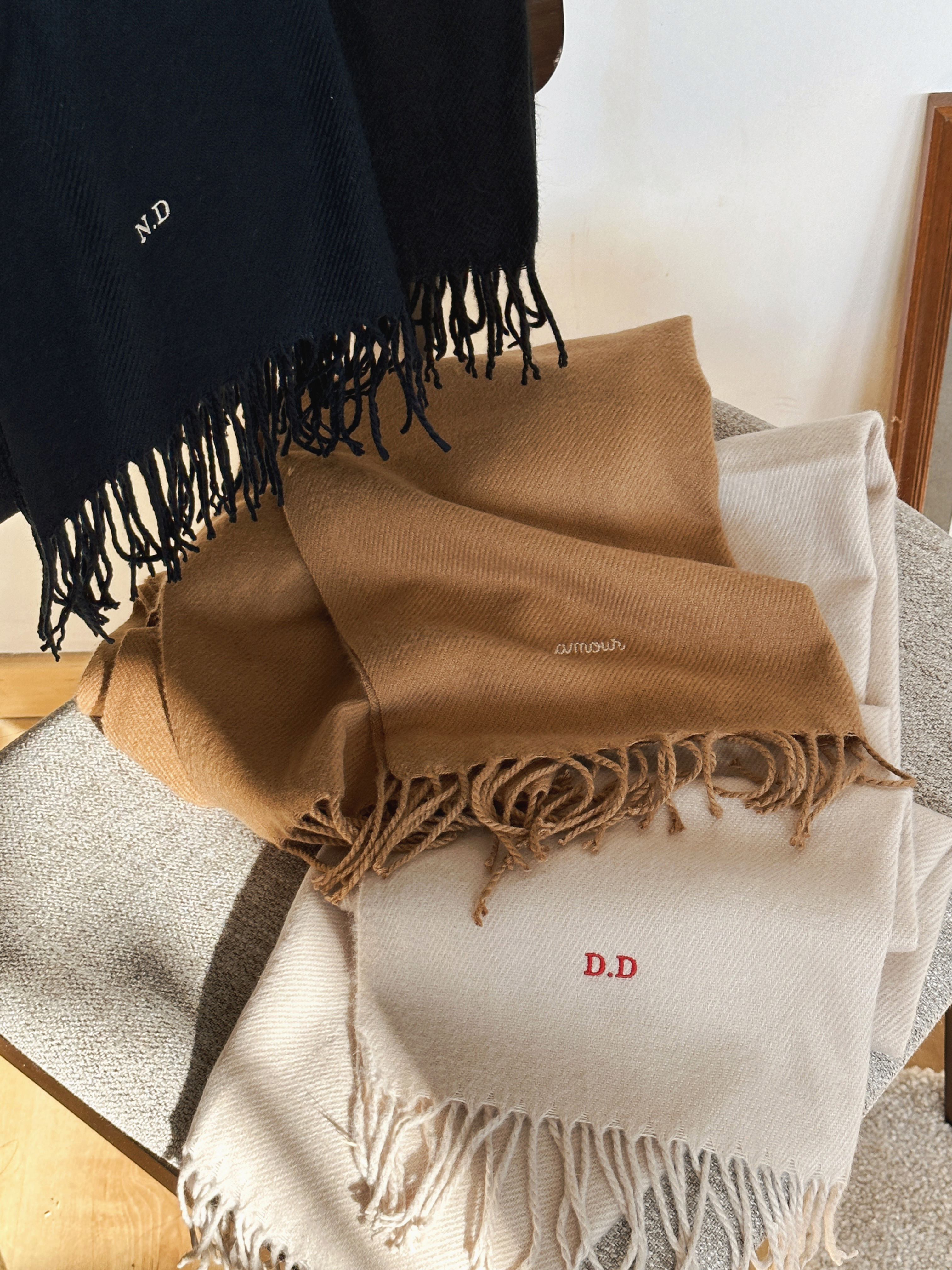 Écharpe brodée à personnaliser