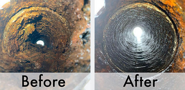before and after jet and descale
