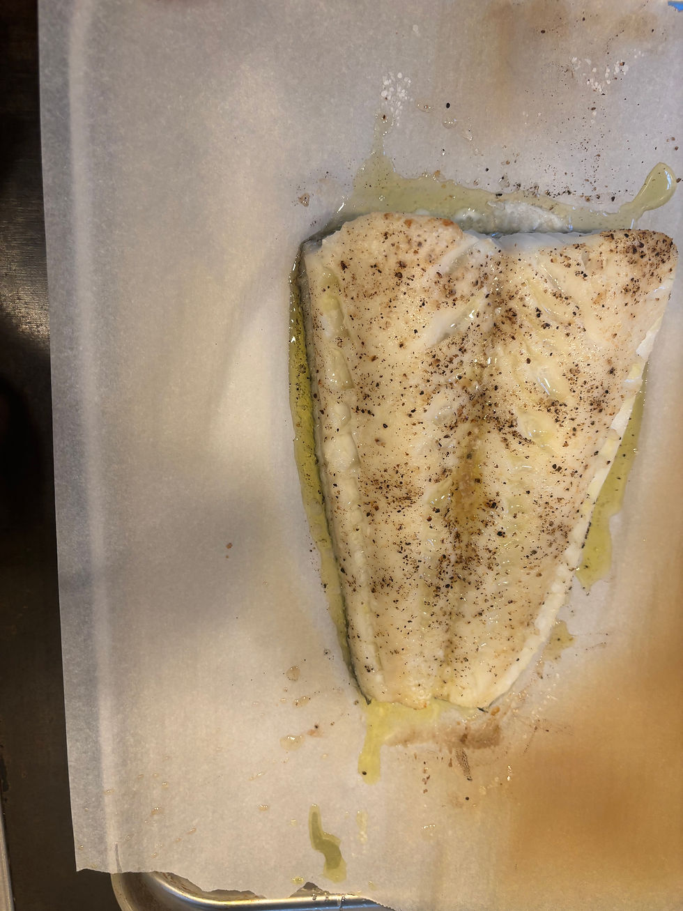 The finished Sea Bass.