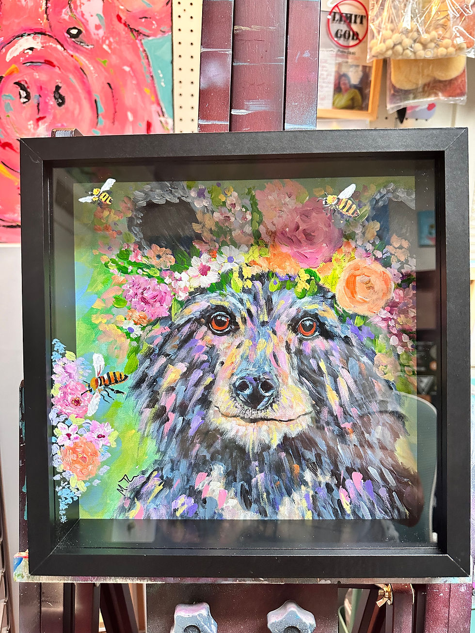 Thumbnail: Simcha - Acrylic Original in Painted Frame