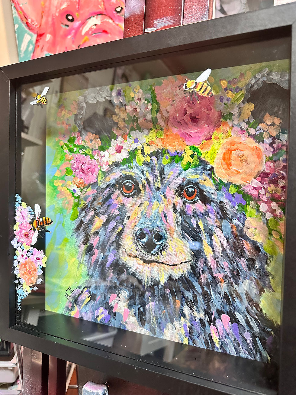 Thumbnail: Simcha - Acrylic Original in Painted Frame