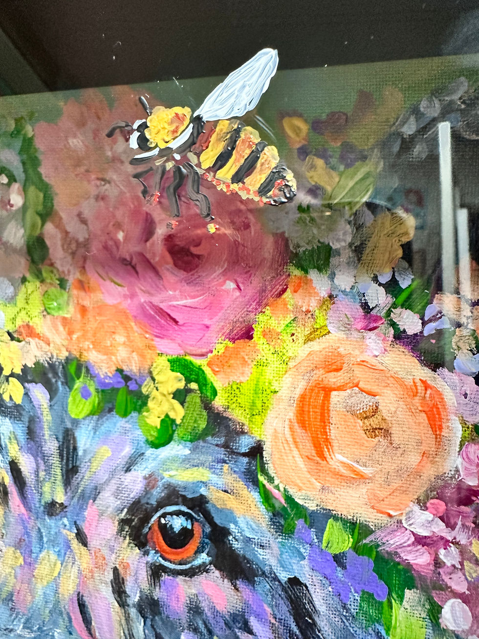 Thumbnail: Simcha - Acrylic Original in Painted Frame