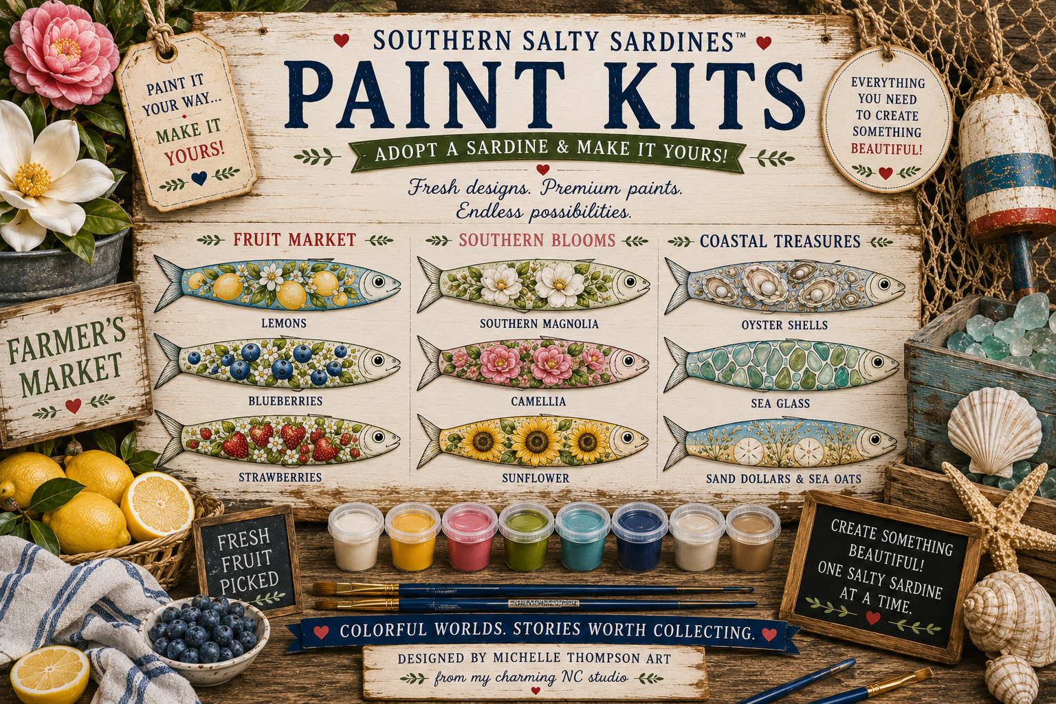 Paint Your Own Southern Salty Sardine™
