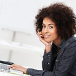 Vrouw met laptop