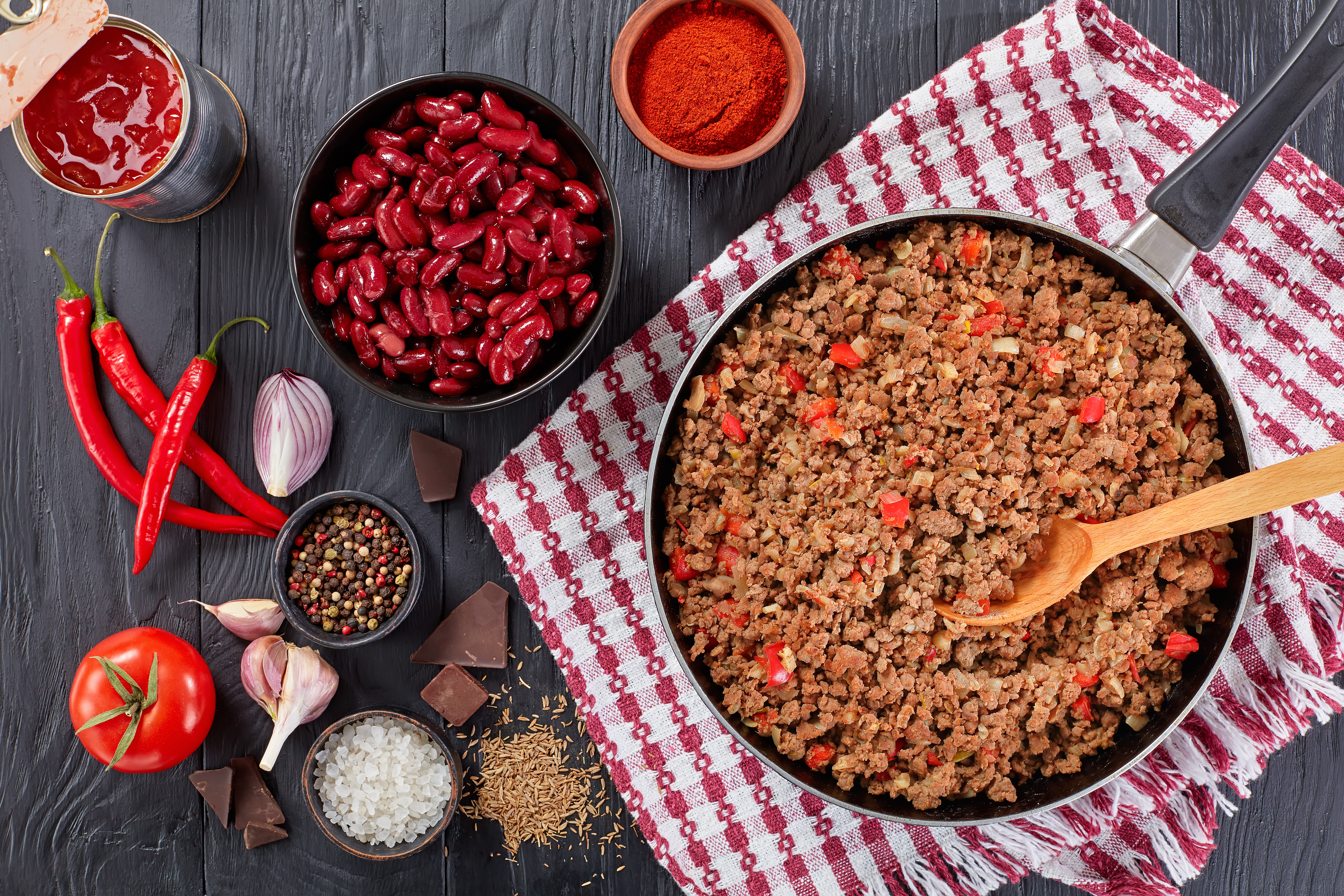 Arranged Food and Objects