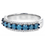 Thumbnail: 14k White Gold Blue and White Diamond Ring
