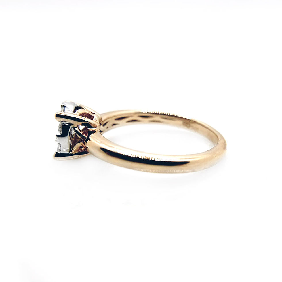 Thumbnail: 14k .50cttw Cluster Diamond Engagement Ring