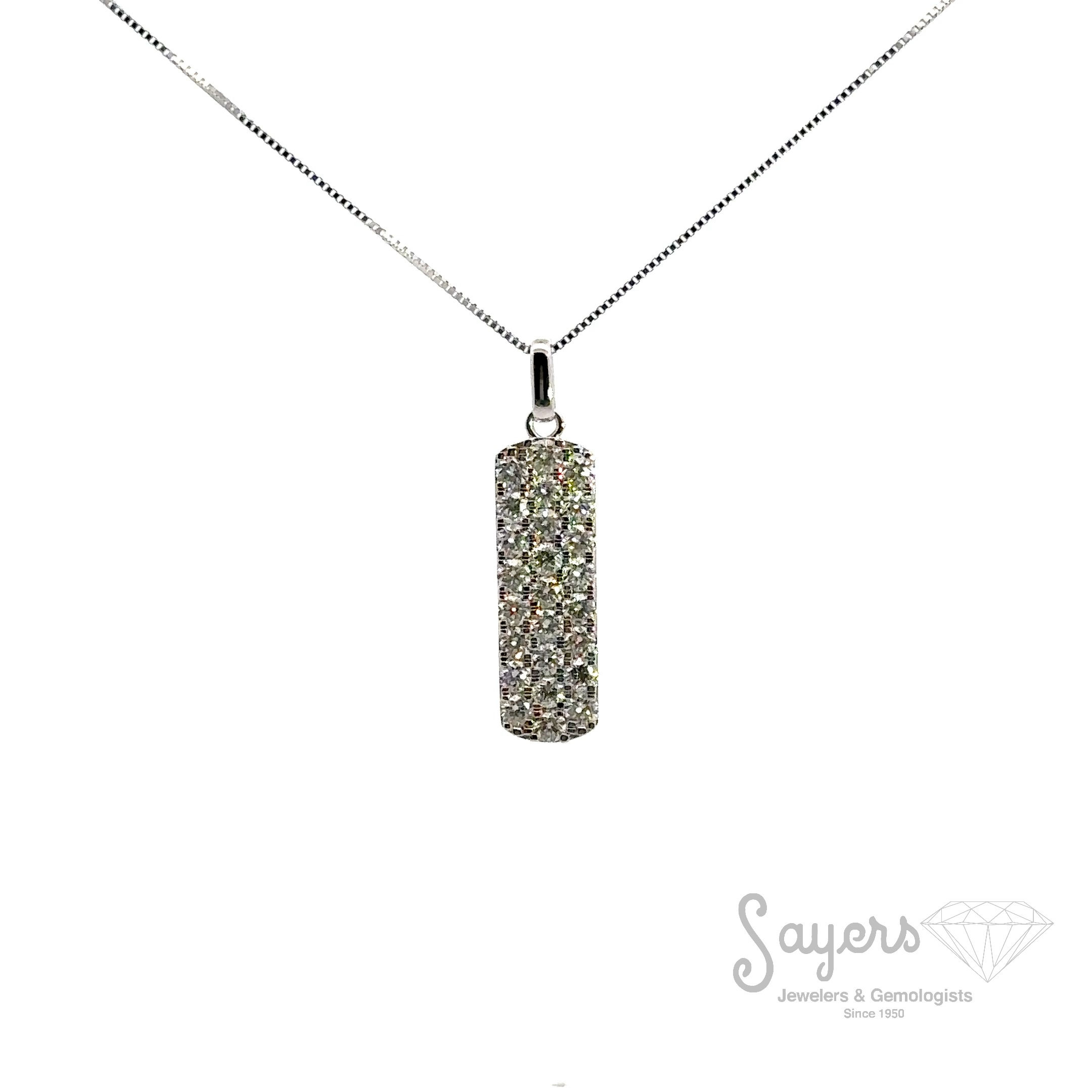 14k Vertical Diamond Pendant (3 carat)