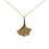 Thumbnail: 14k Diamond Ginkgo Leaf Pendant