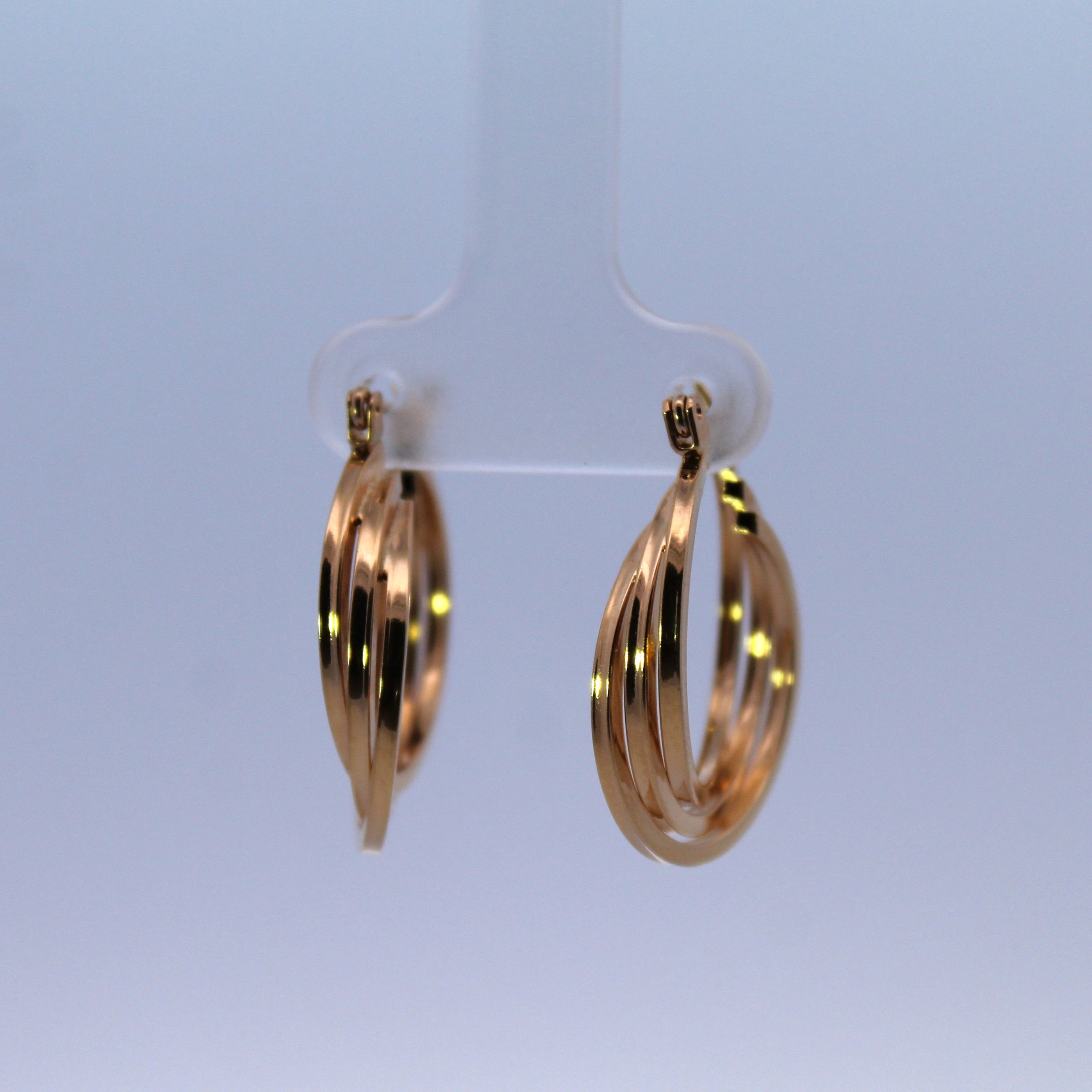 Estate 14k Yellow Gold Twisted Hoop Earrings