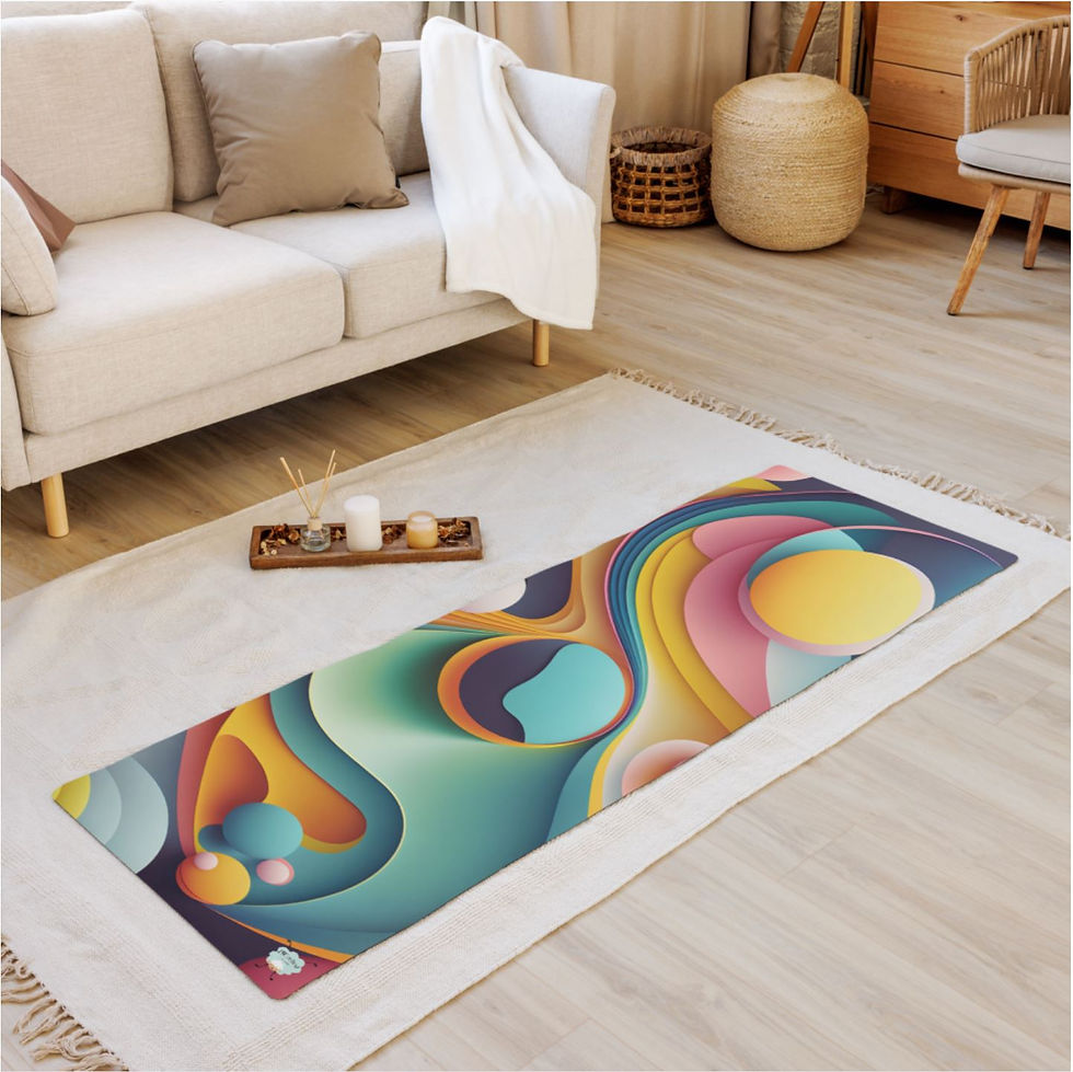 microsuede multicolor water resistant yoga mat