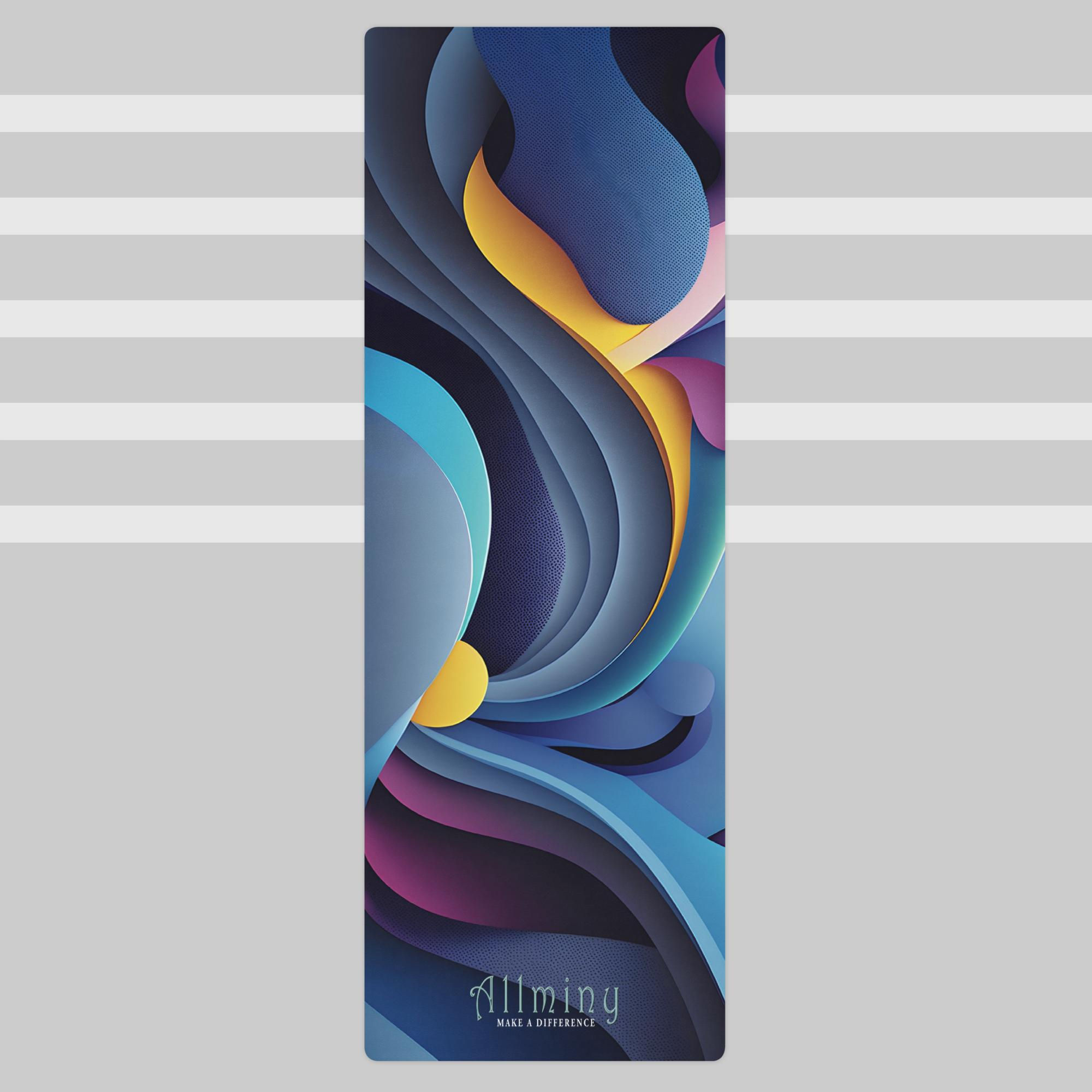 microsuede blue water resistant yoga mat