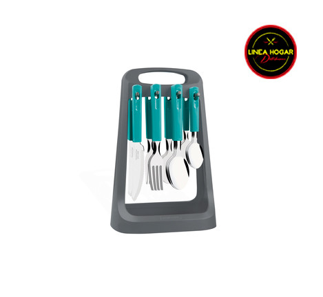 Juego de cubiertos 24 piezas + soporte