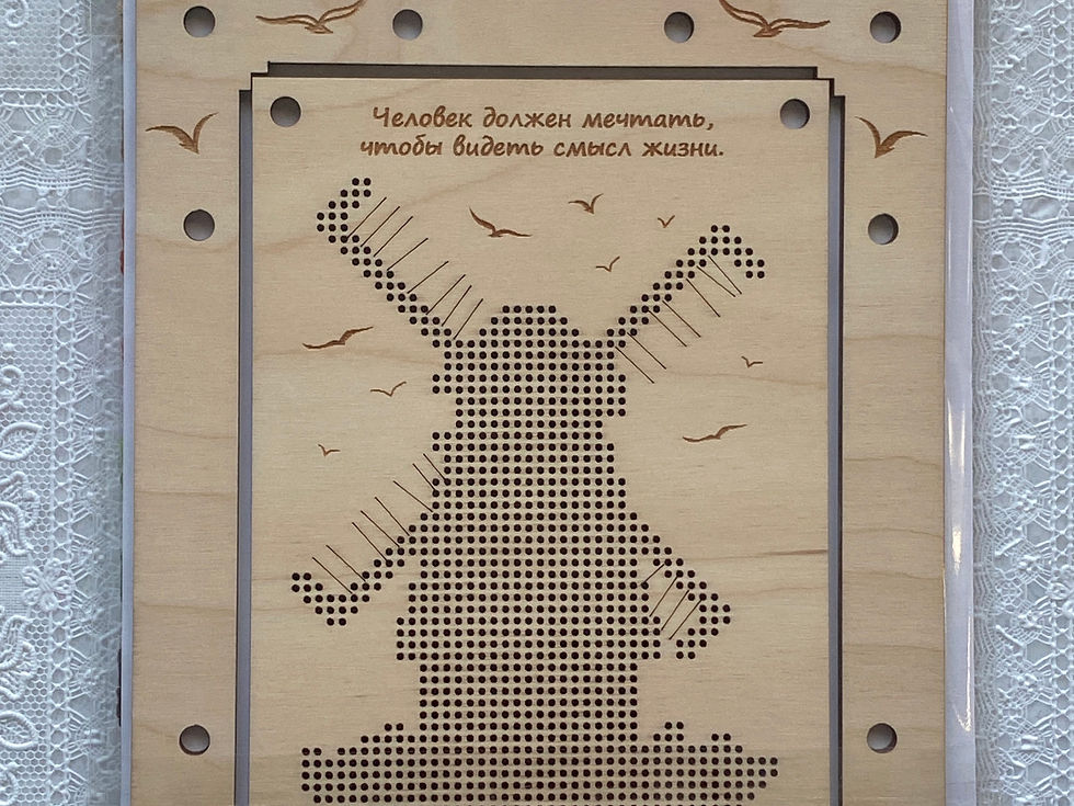 Thumbnail: OVEN / 1199 Mill Panel 14x18 cm / Embroidery on Wooden Base Kit