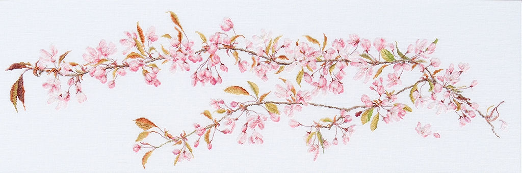 Thea Gouverneur / 481 Prunus (Japanese Blossom) / Cross Stitch Kit