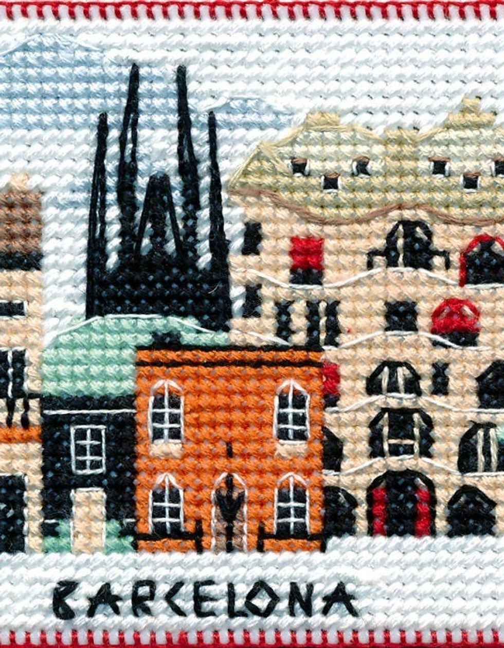 OVEN/1056 Barcelona,The Capitals of the World,Magnet/Cross Stitch Magnet Kit