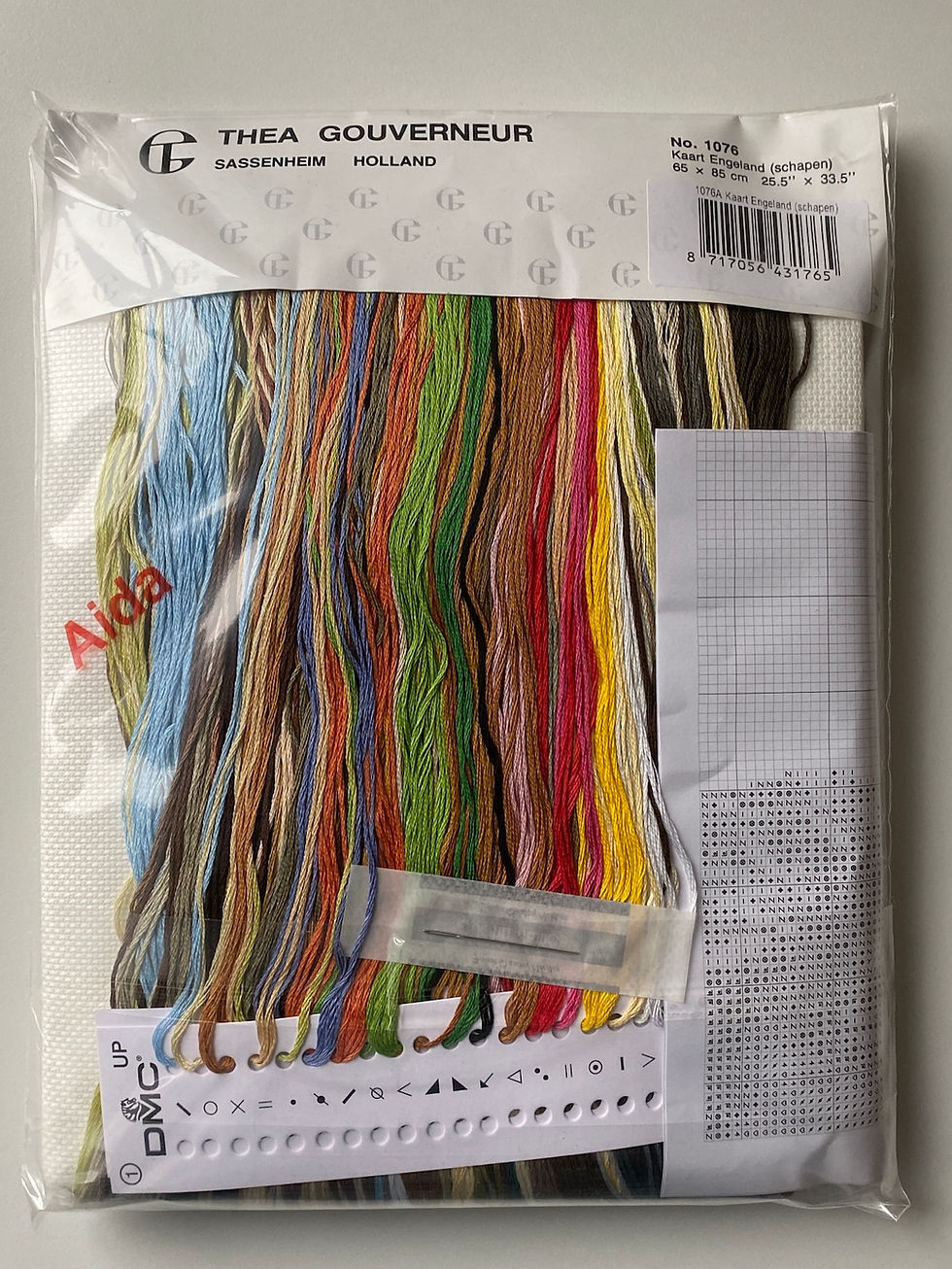 Thumbnail: Thea Gouverneur / 1076A Sheep Map of Great Britain / Cross Stitch Kit