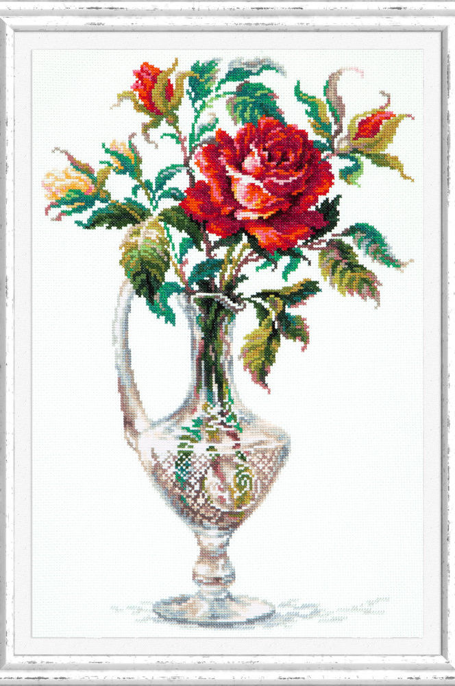 Thumbnail: Magic Needle / 40-65 Red Rose, 26 x 40 cm / Cross Stitch Kit
