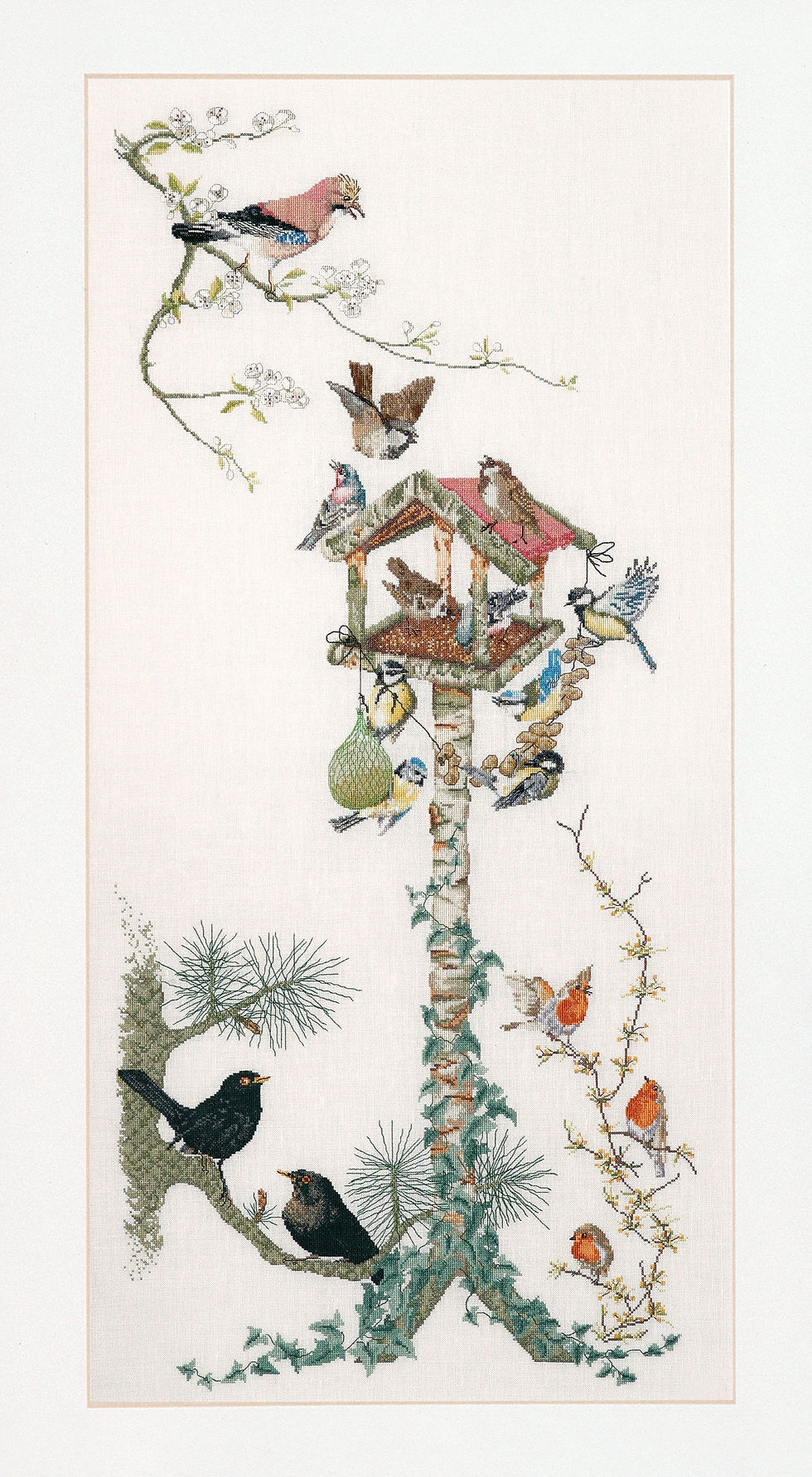 Thea Gouverneur / 1065 Birdhouse / Cross Stitch Kit