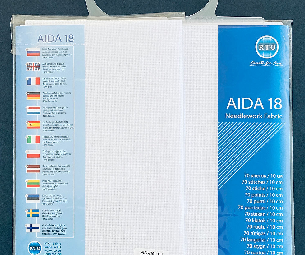 RTO / Pre-cut Fabric Aida 18 Count White 39x45cm / AIDA18-100