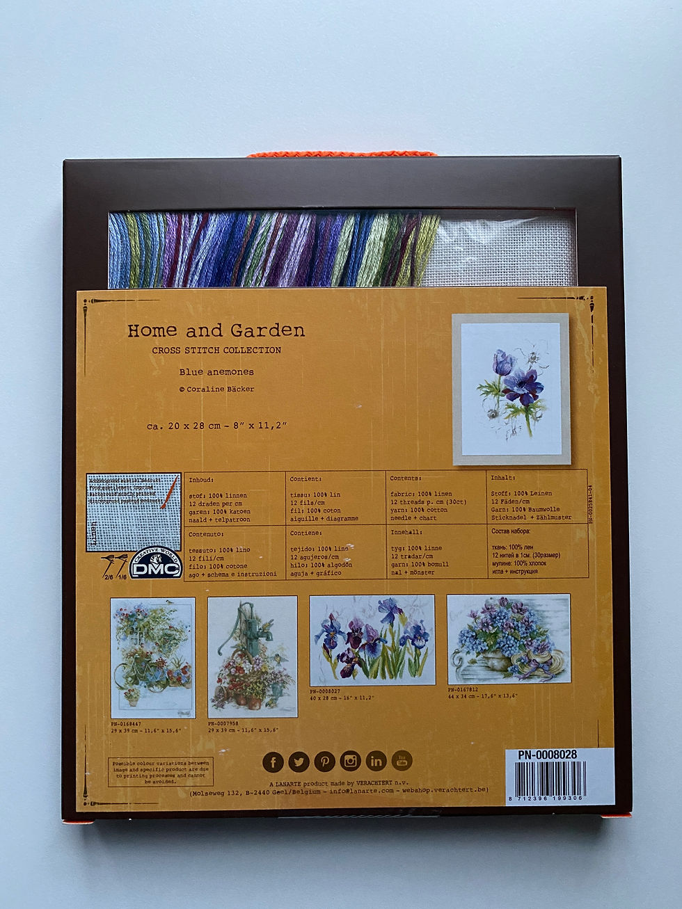Thumbnail: LanArte (the Art of Stitching) / PN-0008028 Blue Anemones by ©Coraline Bäcker /
