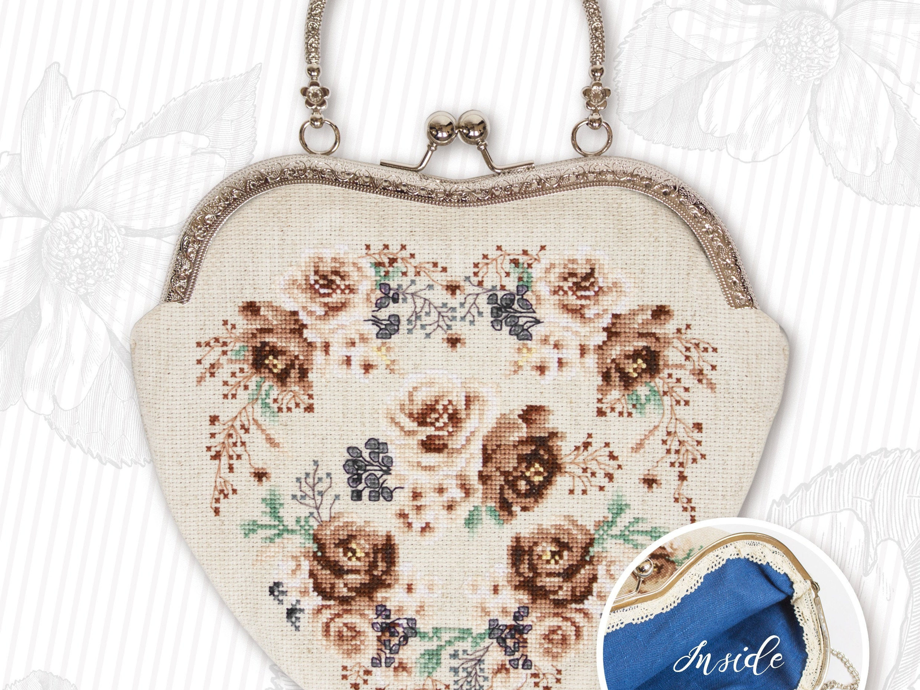 Luca-S / BAG021 Handbag 22x22 cm (Embroidery Size 16x17 cm) / Cross Stitch Kit